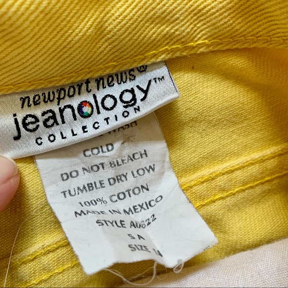 ✨ Newport News Vintage Cut-Off Yellow Shorts - Size 14 - Picture 4 of 13